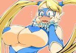  1girl blonde_hair blue_eyes blush breasts capcom embarrassed heart_pasties huge_breasts long_hair mask open_mouth pasties rainbow_mika solo street_fighter street_fighter_zero street_fighter_zero_3 street_fighter_zero_iii toudori twin_tails twintails 