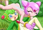 2girls anthro bbmbbf blue_eyes cosmo_the_seedrian fairy female female_only furry green_hair hair lumina_flowlight mobius_unleashed nude open_mouth palcomix pussy seedrian sega smile sonic sonic_(series) sonic_shuffle sonic_the_hedgehog_(series) sonic_x tms_entertainment video_games wings yuri