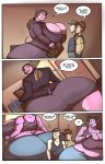  bbw big_ass big_breasts breast_expansion breasts full_color furry gender_bender hippo_gals jaeh transformation 