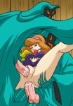  anal breasts closed_eyes daphne_blake double_penetration female gag hairband monster nipples pussy rape red_hair scooby-doo sex vaginal 
