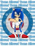 anthro big_penis blue_hair bullseye gninrom green_eyes hair hedgehog looking_at_viewer male penis sega solo sonic_(series) sonic_the_hedgehog testicles thick_penis tongue tongue_out