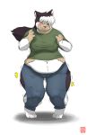  ass big_ass big_breasts breasts canine chubby color dog female gillpanda growth hat headgear intersex overweight solo transformation weight_gain 