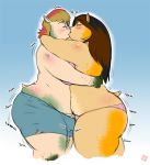  ass bikini butt chubby female gillpanda growth hippo hug hugging male morbidly_obese obese overweight skimpy transformation 