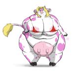  ass big_ass big_breasts bikini bovine breasts cattle cow crotchboob female gillpanda hair horn huge_breasts morbidly_obese overweight pink skimpy solo tail teats udders 