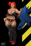  1girl adventures_of_sonic_the_hedgehog big_breasts breasts breasts_bigger_than_head clothed_female epictones female_focus female_only katella_the_huntress long_hair mature mature_female muscular red_hair sega solo_female solo_focus sonic_the_hedgehog_(series) underwear video_game_franchise 