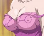  1girl amamiya_misako animated big_breasts bounce bouncing_breasts breasts breasts_out breasts_outside enbo female female_only gif head_out_of_frame huge_breasts lowres nipples off_shoulder solo solo_female strap_slip taboo_charming_mother undressing 