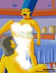  big_ass big_breasts fisting helen_lovejoy marge_simpson orgasm squirting the_simpsons yuri 
