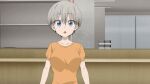 anime ass big_breasts breast_jiggle breasts gif jean_shorts running smile uzaki-chan_wa_asobitai! uzaki-chan_wants_to_hang_out! uzaki_hana waving