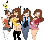 1boy 4girls 4girls1boy aged_up alternate_costume angry assertive assertive_female big_breasts bill_cipher breasts child_bearing_hips cosplay covered_breasts curvy curvy_body curvy_females curvy_figure curvy_hips dipper_pines disney disney_channel disney_xd dress eyeshadow genderswap genderswap_(mtf) gravity_falls hourglass_figure human leggings leotard long_hair long_legs male mama mature mature_woman milf monster multiple_girls possessed possessed_eyes possession submissive submissive_female themightfenek thick_thighs thin_waist tomboy wasp_waist white_background wide_hips yellow_leotard