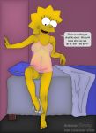  bedroom breasts brother_and_sister edit implied_incest jimmy_(artist) large_areolae lisa_simpson lisalover nightgown panties panties_around_leg see-through_clothes the_simpsons 
