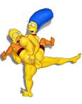  anal homer_simpson marge_simpson the_simpsons white_background yellow_skin 