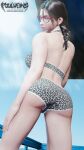 1girl alluring ass bikini foulveins julia_chang leopard_bikini namco tekken twitter