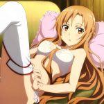 1girl alluring anime asuna asuna_(sao) bra breasts hentai sword_art_online
