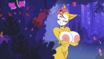  anthro balak big_areola bobbypills breasts casual_nudity cat_humanoid catgirl colored_hair female furry hair hourglass_figure huge_breasts large_breasts monique_pussycat nude pussy super_fuck_friends tagme 