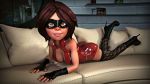  3d ass boots breasts gloves helen_parr latex mask shorts stockings the_incredibles 