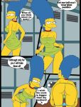  green_dress marge_simpson milf the_simpsons yellow_skin 