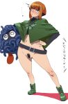  bad_id belt boots bottomless brown_eyes brown_hair female gardenia gym_leader hips jaga_note mismatched_pubic_hair natane_(pokemon) navel nintendo no_panties pokemon pokemon_(creature) pokemon_(game) pokemon_dppt pubic_hair standing tangela translated uncensored wide_hips 