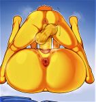  anus ass balls bart_simpson big_penis erection legs_up selma_bouvier shaved_pussy the_simpsons vaginal 