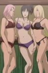  3girls breasts darkalx hinata_hyuuga ino_yamanaka lingerie multiple_girls naruto sakura_haruno 