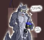 2005 abs abstract_background anthro biceps big_muscles black_penis canine canine_penis cord cum cum_on_penis cum_on_testicles cumshot english_text forced fur furry glowing_eyes grey_fur inanimate jazzwolf_(artist) jazzwolf_(character) linksys linksys_router looking_down male muscles necklace open_mouth orgasm original pecs penis piercing rape router solo technophilia testicles text tongue vein veiny_penis wolf wrt54g
