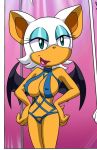  1girl anthro bbmbbf breasts cleavage erect_nipples female large_breasts lingerie mobius_unleashed palcomix rouge&#039;s_toys rouge_the_bat sega solo sonic_(series) sonic_the_hedgehog_(series) 