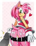  2012 amy_rose anus blush breasts canine clothing cum female green_eyes happy heart hetero looking_at_viewer male penis pussy sega sex sonic_(series) sssonic2 