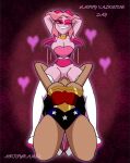  assjob between_legs bouncing_breasts crossed_arms crossover dc_comics diana_prince domination forced_yuri hypnosis justice_league mind_control miss_heed_(villainous) pink_skin pussy_juice pyramid_(artist) sitting_on_person valentine&#039;s_day villainous wonder_woman yuri 