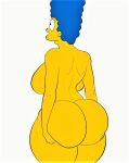 ass back_view breasts holding_ass marge_simpson nude simple_background simpsons_mods the_simpsons thick_thighs thighs white_background