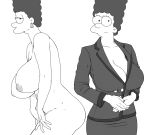  cleavage clothed huge_breasts marge_simpson nude pbrown suit the_simpsons 