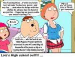  anthony_(family_guy) cougars family_guy lois_griffin meg_griffin peter_griffin school_uniform 