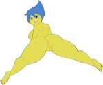 1girl 1girl 1girl anus ass barefoot blue_eyes blue_hair breasts completely_naked completely_naked_female completely_nude completely_nude_female disney female_only full_body inside_out inside_out_2 joy_(inside_out) looking_at_viewer looking_back lying lying_down lying_on_stomach naked_female nude nude nude_female on_stomach pixar pussy shaved_pussy short_hair short_hair_female smirk smirking smirking_at_viewer solo_female solo_focus tagme yellow_body yellow_skin
