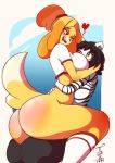  &lt;3 1girl ambiguous_gender animal_crossing anthro ass big_ass big_breasts black_hair blush bodily_fluids bottomless breasts canid canine canis clothed clothing convenient_censorship domestic_dog drooling duo female/ambiguous fur furry green_eyes hair hand_on_head high_res holding_head huge_ass huge_breasts hugging isabelle_(animal_crossing) kneel legwear mammal nintendo one_eye_closed open_mouth partially_clothed saliva shih_tzu sitting smile stockings teeth thick_thighs tiger1001 tongue toy_dog video_games white_body white_fur wide_hips wink yellow_body yellow_fur 