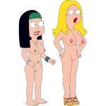  american_dad bracelets breasts francine_smith hayley_smith mother_&amp;_daughter nude pussy simple_coloring standing transparent_background 