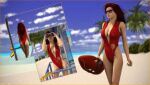  breasts lifeguard sky sunglasses swimsuit sydgrl3d 