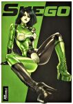  bodysuit boots breasts erect_nipples kim_possible shaved_pussy shego thighs 