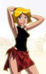  1girl blonde_hair clover_(totally_spies) one-piece_swimsuit totally_spies 