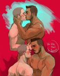  bara gay kissing male mass_effect no_sex yaoi 