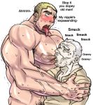   bara gay male muscle nipple_stretching nippleplay old sweat tongue yaoi  