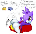  2013 anthro ass big_ass blaze_the_cat breasts butt_expansion canine color female fox hedgehog looking_at_viewer looking_back male miles_&quot;tails&quot;_prower miles_prower norithics sega sonic_(series) sonic_the_hedgehog wide_hips yellow_eyes 
