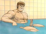   armpits bara bath erection foreskin gay male muscle solo steam uncut yaoi  