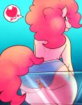  ass ass_on_glass avian big_ass bird blue_eyes breasts color cutie_mark equine female friendship_is_magic gilda hair half-dressed heart highres horse long_hair looking_down my_little_pony on_glass panties pink_fur pink_hair pinkie_pie pinkie_pie_(mlp) pony sheela sitting size_difference smile thighs topless underwear wide_hips 