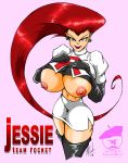  ass big_breasts breasts graphicbrat jessie lipstick milf nintendo nipples pokemon team_rocket 
