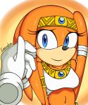  alluring alpha_channel canastus caress crossover echidna female glove hair jewelry looking_at_viewer master_hand nintendo petting plain_background sega sonic_(series) super_smash_bros. super_smash_bros._melee tikal_the_echidna transparent_background 