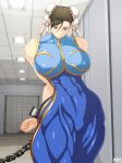  breasts capcom chains chun-li extreme_muscles female highres huge_breasts large_breasts muscle ren_(tainca2000) rentb street_fighter 