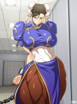  breasts capcom chains chun-li extreme_muscles female highres huge_breasts large_breasts muscle ren_(tainca2000) rentb street_fighter 