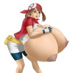  breast_expansion breasts gigantic_breasts haruka_(pokemon) may nipples pokemon 