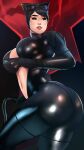  1girl 1girl 1girl ass batman_(series) big_ass big_breasts bodysuit breasts catwoman clothed_female comic_book_character dc_comics dc_comics female_focus female_only fortnite high_res mature mature_female navel open_clothes postblue98 side_view solo_female solo_focus tagme 