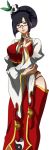  1girl arc_system_works black_hair black_panties blazblue blazblue:_calamity_trigger breasts faye-ling glasses large_breasts lips litchi litchi_faye_ling panties simple_background solo string_panties underwear white_background yin_yang 