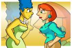  angry breasts chadrocco family_guy lois_griffin marge_simpson marge_vs_lois the_simpsons yellow_skin 