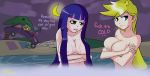 breasts covering panty_&amp;_stocking_with_garterbelt panty_anarchy pool scanty_daemon stocking_anarchy topless